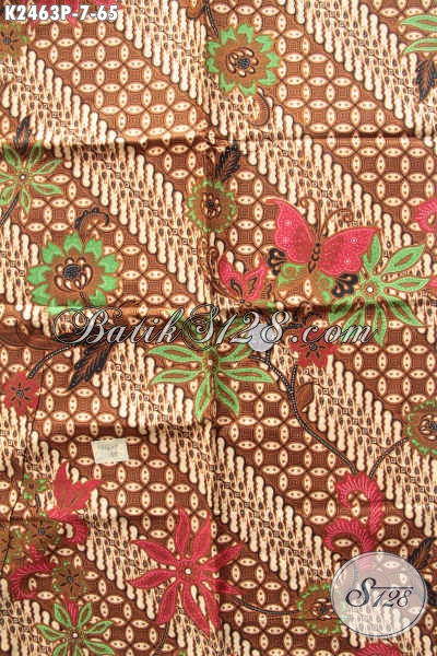 kain batik modern klasik motif parang bunga kupu bati