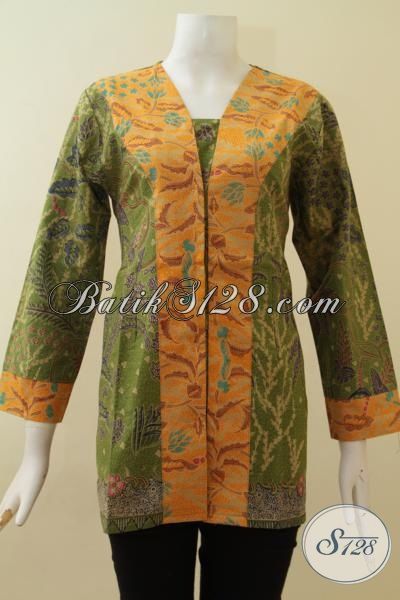  Baju  Batik Kombinasi Warna  Hijau Kuning  Cantik Harga 