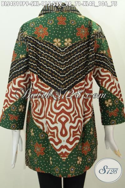  Baju  Batik Solo Motif Matahari Desain Formal Bahan  Adem 