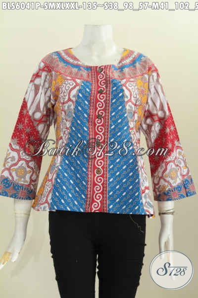 Batik Blus Solo Bahan  Halus Proses Printing  Motif Trendy 