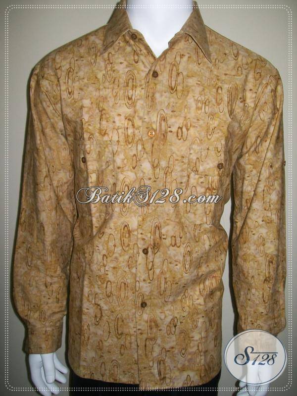 Model Baju  Batik Casual  Lengan  Panjang  Pria Dua Saku 